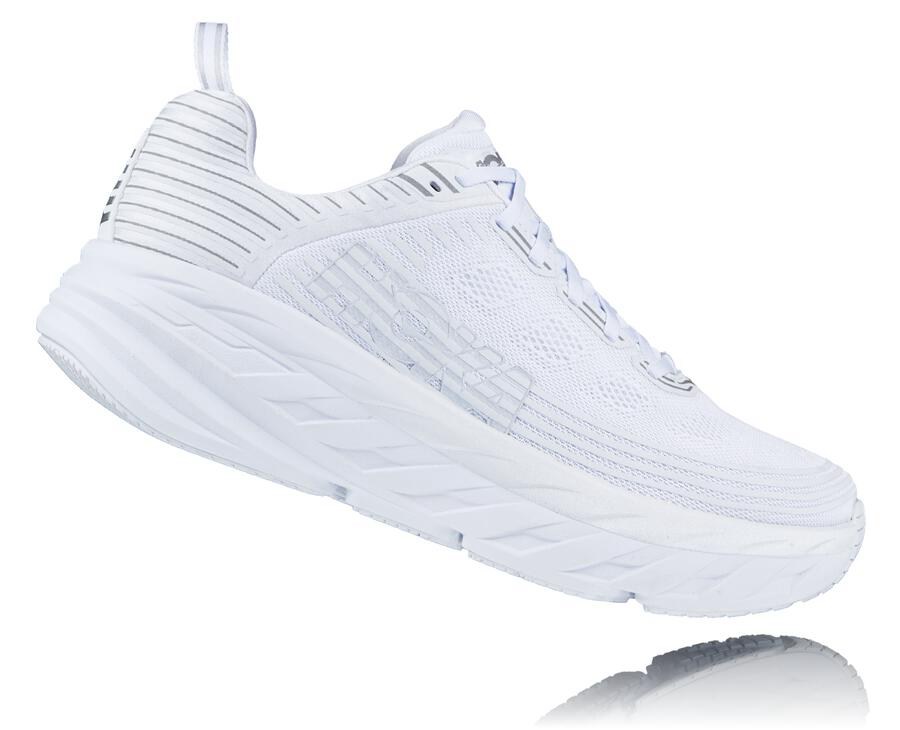 Hoka Australia One One Bondi 6 - Mens Running Shoes White - NQAVH-1469